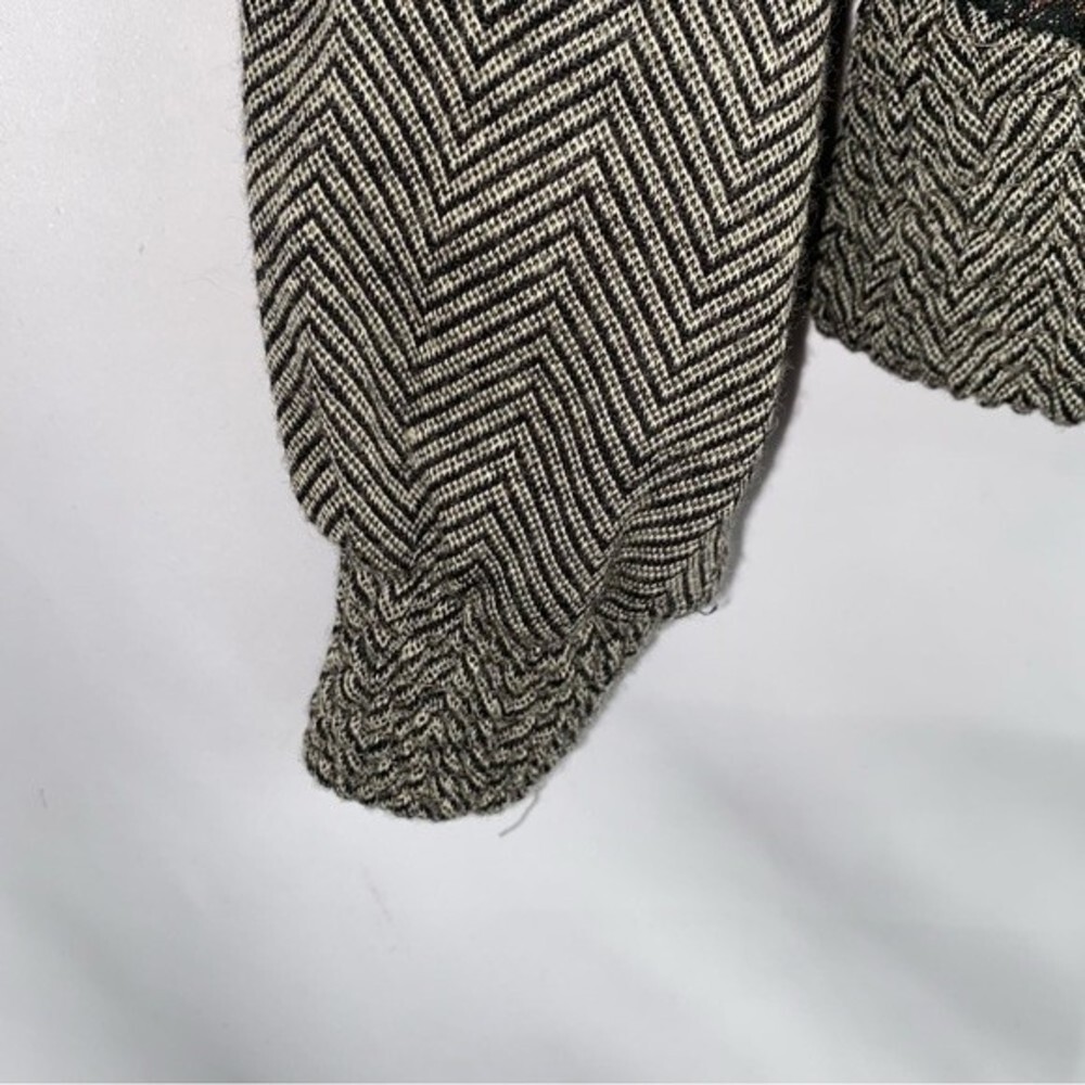 Rare Vintage KOOS Van Den Akker New York Metallic Lace Overly Button Sweater S - Picture 7 of 15